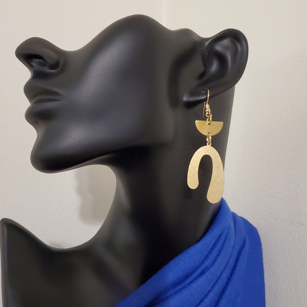 Brass Arch Shaped Earrings